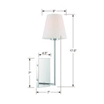 Crystorama Lena Cone Shade 1-Light Wall Sconce