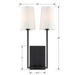 Crystorama Lena 2-Light Wall Sconce