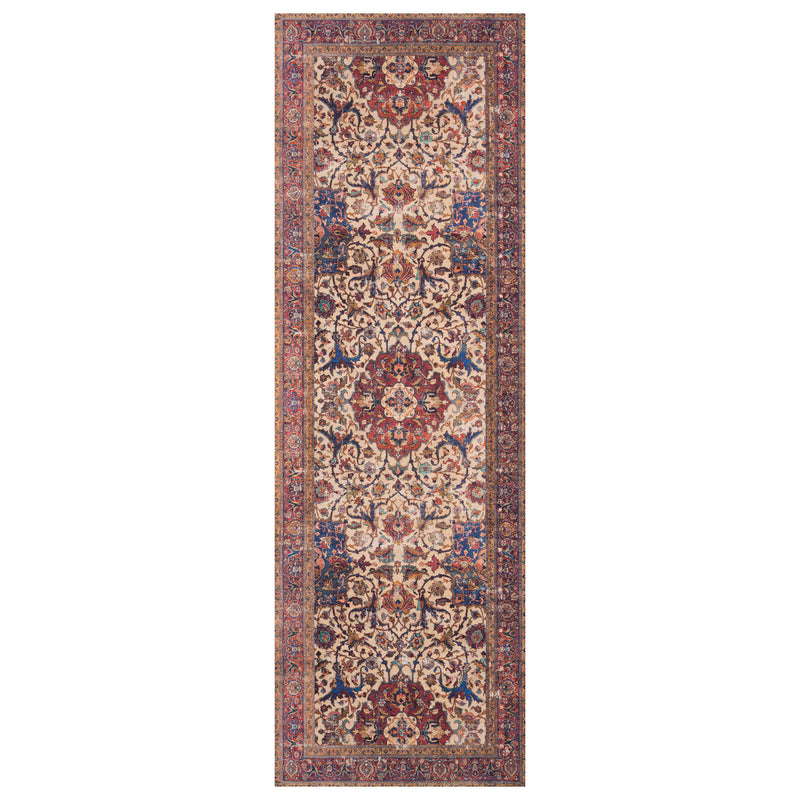 Loloi II Loren Sand/Multi Power Loomed Rug