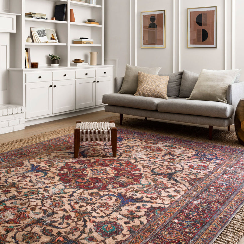 Loloi II Loren Sand/Multi Power Loomed Rug