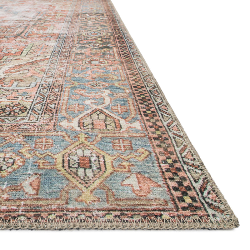 Loloi II Loren Terracotta/Sky Power Loomed Rug