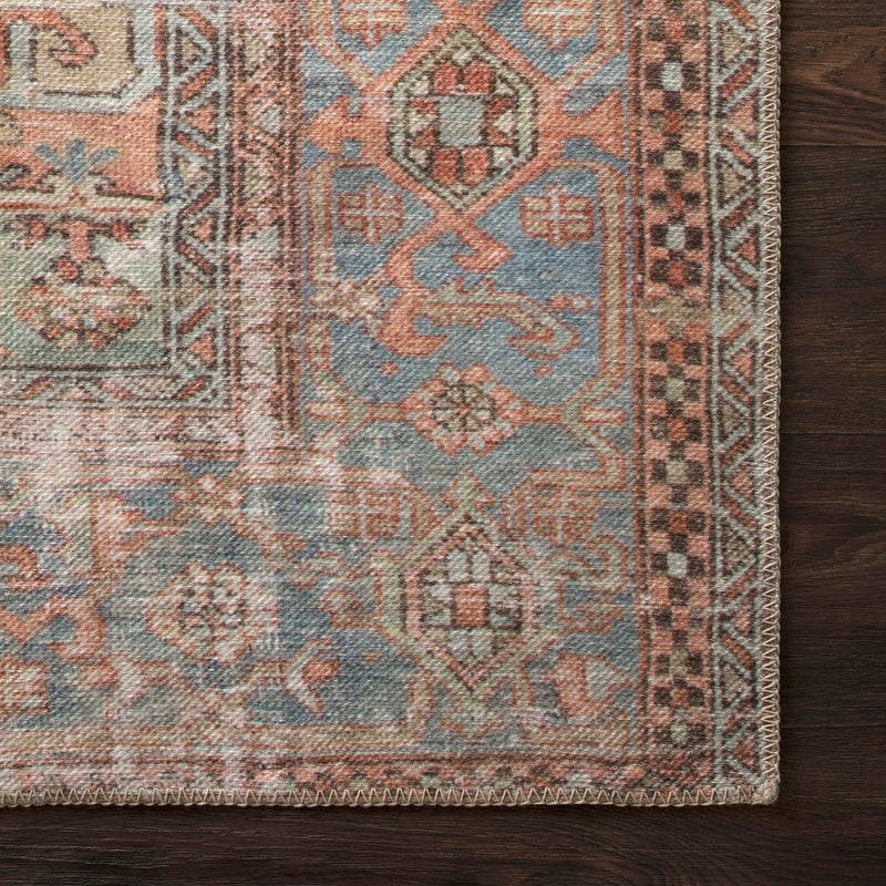 Loloi II Loren Terracotta/Sky Power Loomed Rug