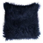 Square Feathers Llama Fur Throw Pillow