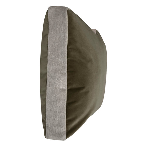 Square Feathers Luna Artichoke Linen Edge Throw Pillow