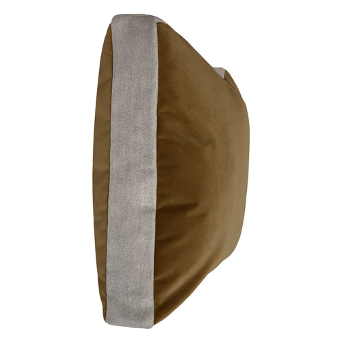 Square Feathers Luna Honey Linen Edge Throw Pillow