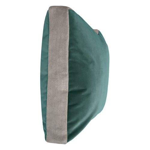 Square Feathers Luna Stone Linen Edge Throw Pillow