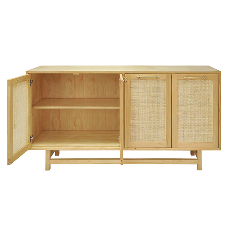 Worlds Away Macon Brass Cabinet