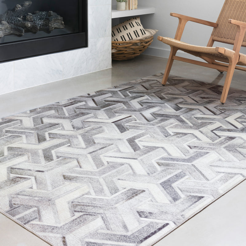 Loloi II Maddox Silver/Ivory Power Loomed Rug