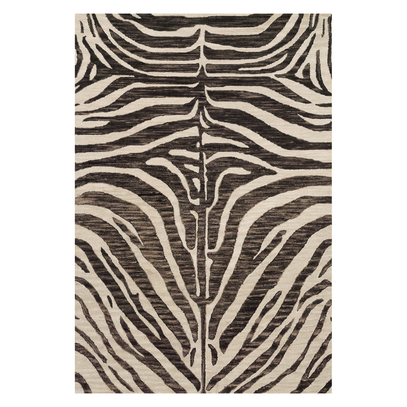 Loloi Masai Zebra Hooked Rug