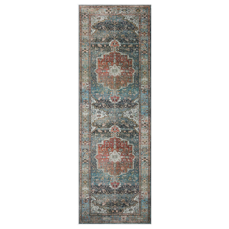 Loloi II Margot CloudPile Ocean/Brick Power Loomed Rug