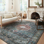 Loloi II Margot CloudPile Ocean/Brick Power Loomed Rug