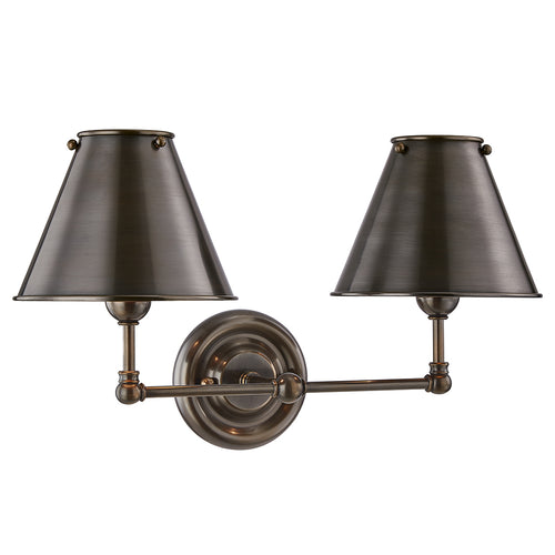 Mark D Sikes x Hudson Valley Lighting Classic No 1 Metal Double Wall Sconce - Final Sale