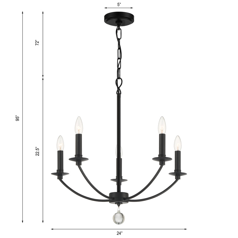 Crystorama Mila 5-Light Chandelier