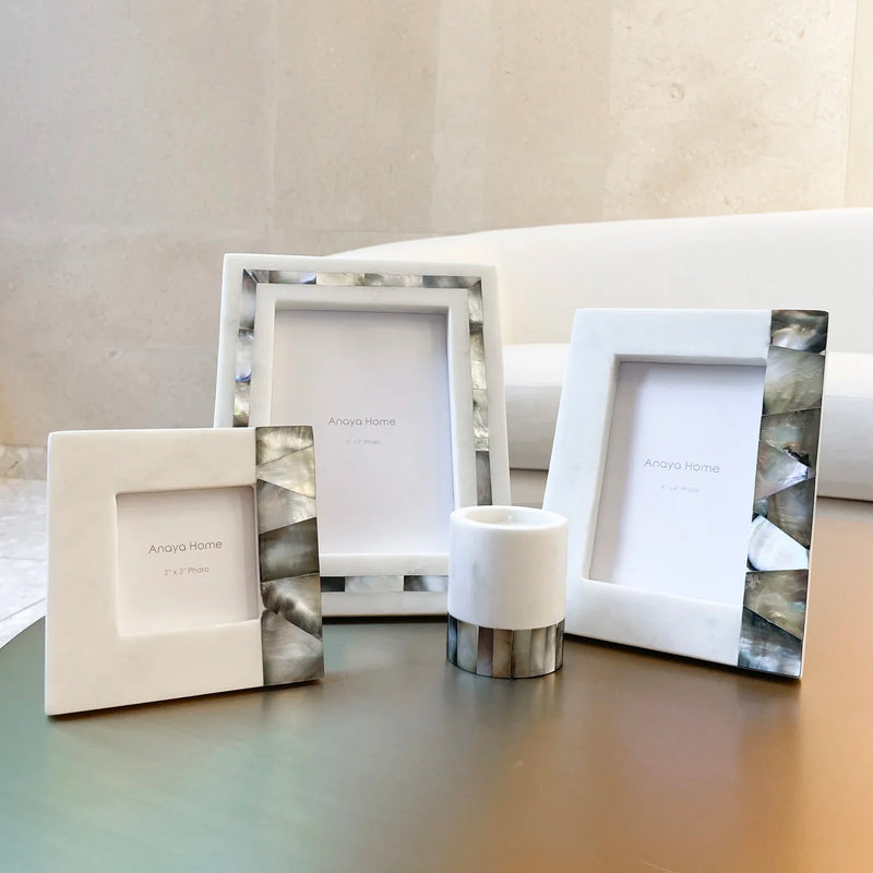 Anaya Mother of Pearl Marble Picture Frame