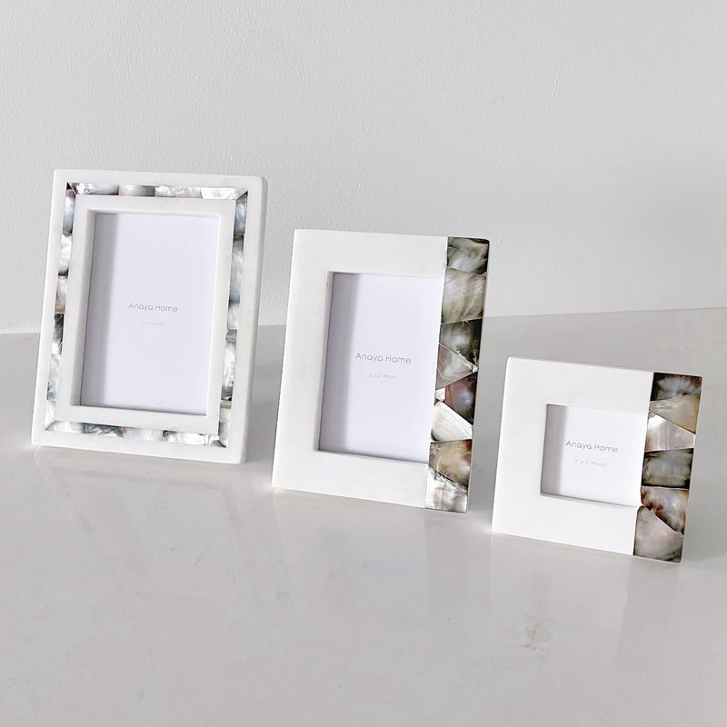 Anaya Mother of Pearl Marble Picture Frame