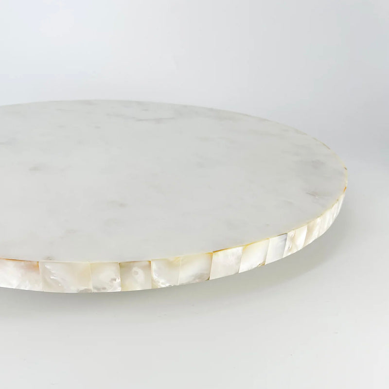 Mother of Pearl White Marble Decor Box (Large) - Anaya