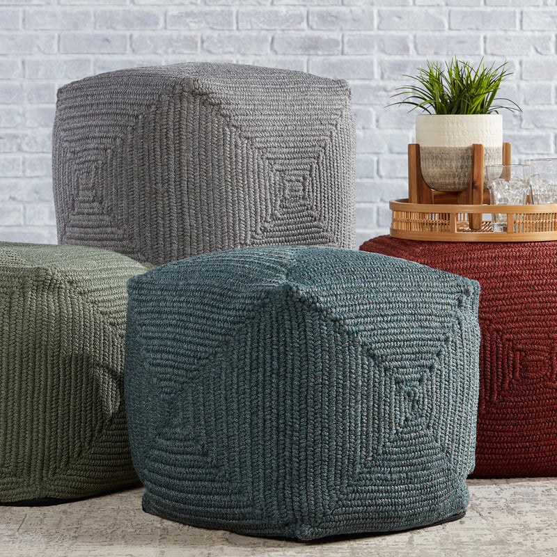 Jaipur Living Montauk Bridgehampton Indoor/Outdoor Pouf