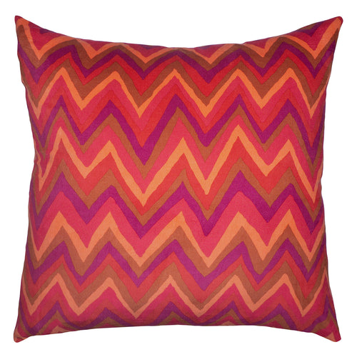 Square Feathers Magenta Chevron Throw Pillow