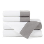 Peacock Alley Mandalay Linen Cuff Percale Flat Sheet