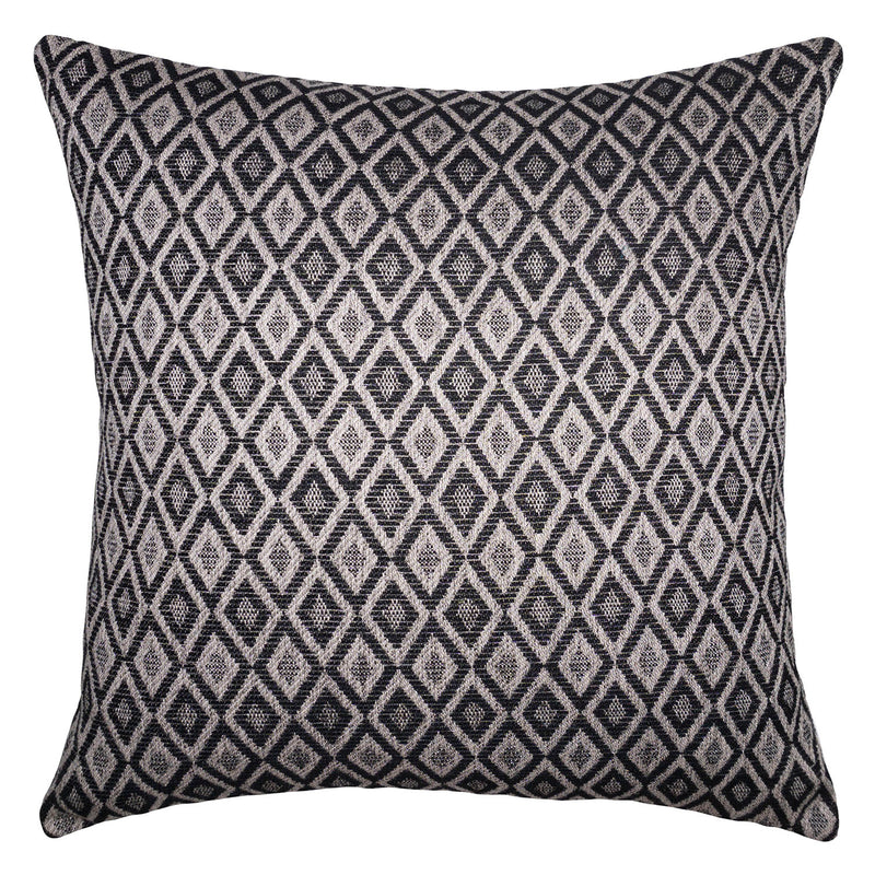 Square Feathers Massar Noir Throw Pillow