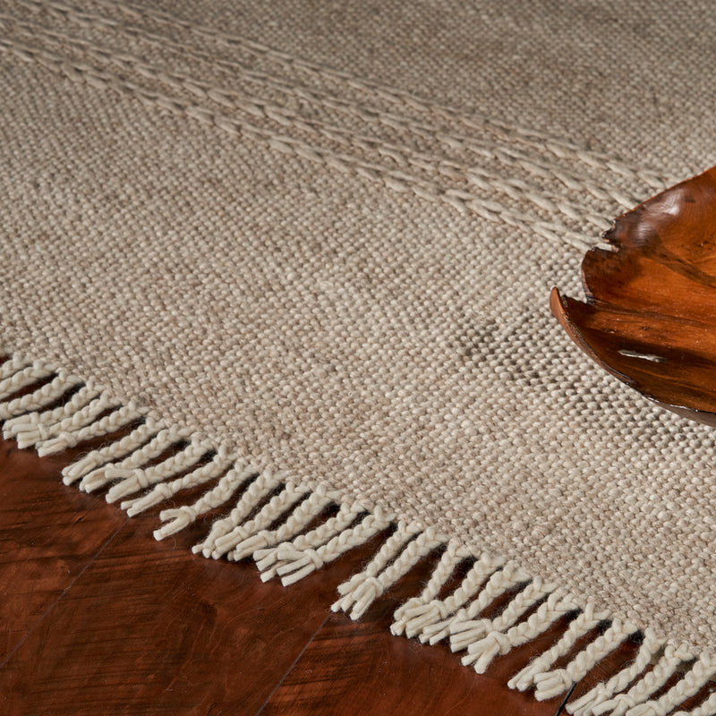 Maui Cable Knit Natural Hand Woven Rug