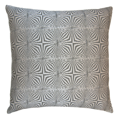 Square Feathers Midnight Retro Throw Pillow