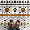 Mosaic F - Rawson Street Vinyl Floorcloth