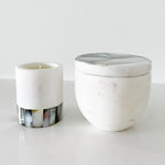 Anaya Mother of Pearl Lavender Gray/Small Candle