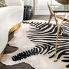 Zebra Cowhide Rug