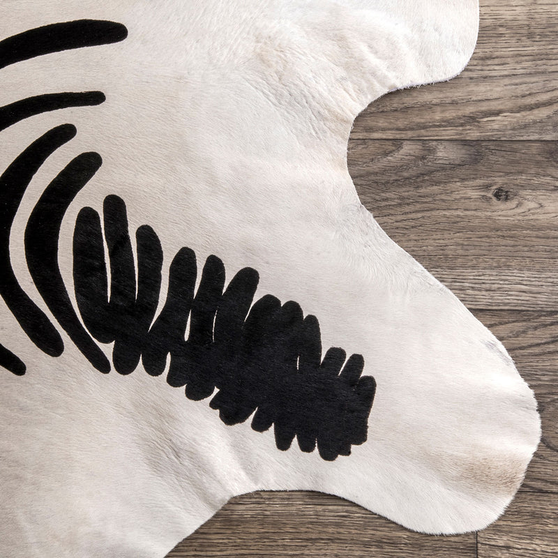 Zebra Cowhide Rug