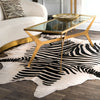 Zebra Cowhide Rug