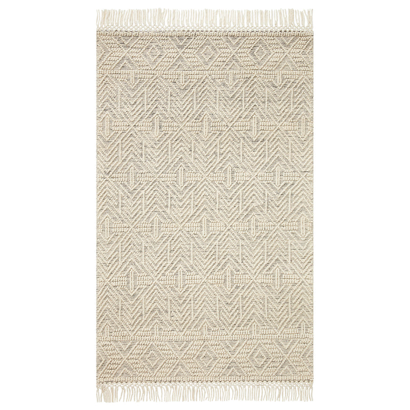 Loloi II Noelle Stitch Ivory/Black Hand Woven Rug