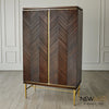 Global Views Latilla Tall Bar Cabinet