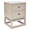 Worlds Away Oliver Side Table Cerused Oak - Final Sale