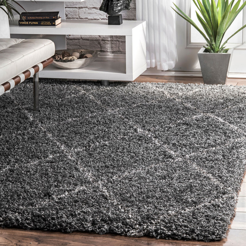 Stratus Lattice Shag Rug