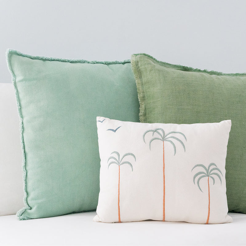 Mint green throw discount pillows