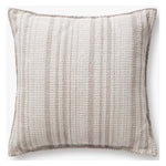 Chris Loves Julia x Loloi Sam Ivory/Beige Throw Pillow Set of 2