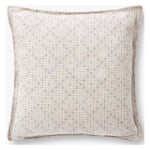 Chris Loves Julia x Loloi Liv Ivory/Blue Throw Pillow Set of 2