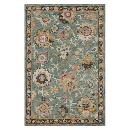 Loloi Padma Teal/Multi Hooked Rug