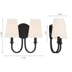 Crystorama Payton 2-Light Wall Sconce