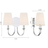 Crystorama Payton 2-Light Wall Sconce