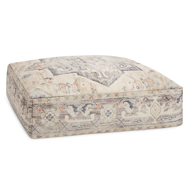 Loloi Cleo Beige/Multi Pouf