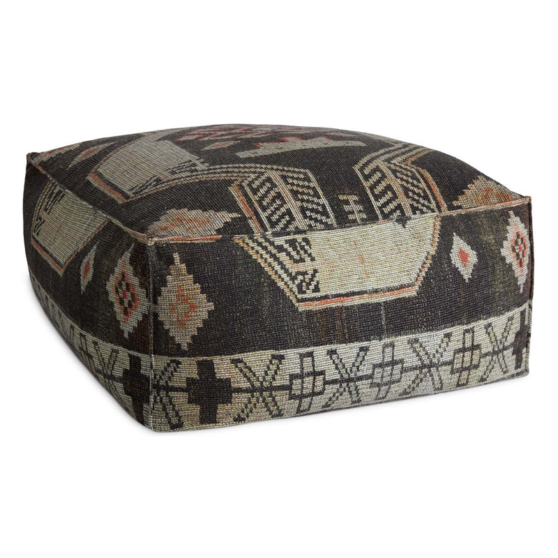 Loloi Calliope Black/Multi Pouf