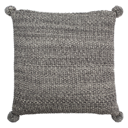 Pom Pom Gray Throw Pillow