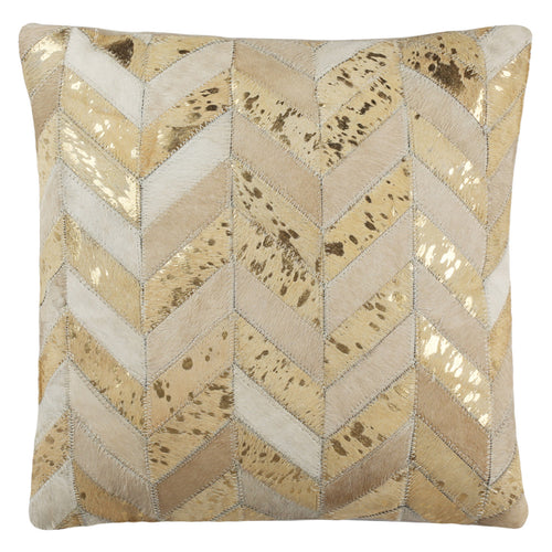 Oxen Herringbone Beige Throw Pillow