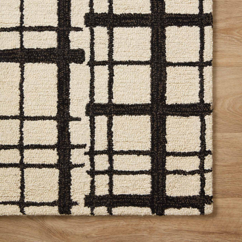 Chris Loves Julia x Loloi Polly Black /Ivory Hand Tufted Rug