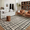 Chris Loves Julia x Loloi Polly Black /Ivory Hand Tufted Rug