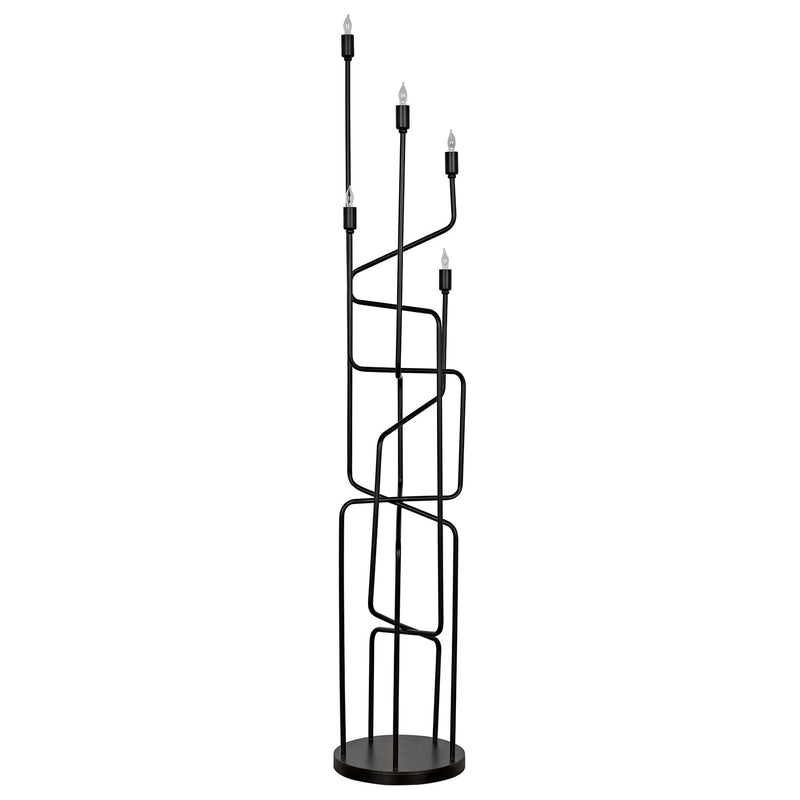 Noir Moriarty Black Floor Lamp