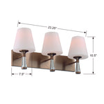 Crystorama Ramsey 3-Light Bath Vanity Lighting