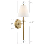 Crystorama Riverdale 1-Light Wall Sconce